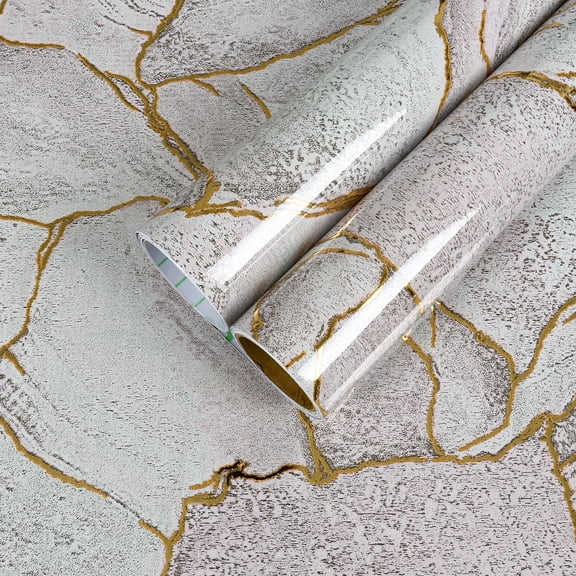 CHIHUT Purple Gold Marble Wallpaper for Countertops Waterproof Peel and Stick Marble Contact Paper for Kitchen Self Adhesive Wall Paper Removable Vinyl Roll for Kitchen Backsplash Cabinet 12"x100"