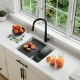 thumbnail image 2 of Stylish Undermount 22" Stainless Steel Single Bowl Workstation Kitchen Sink with 3 accs S-622WK, 2 of 12