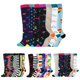 thumbnail image 5 of 7 pares de calcetines de compresión mixtos medias para correr transpirables de nailon multicolor, 5 of 5
