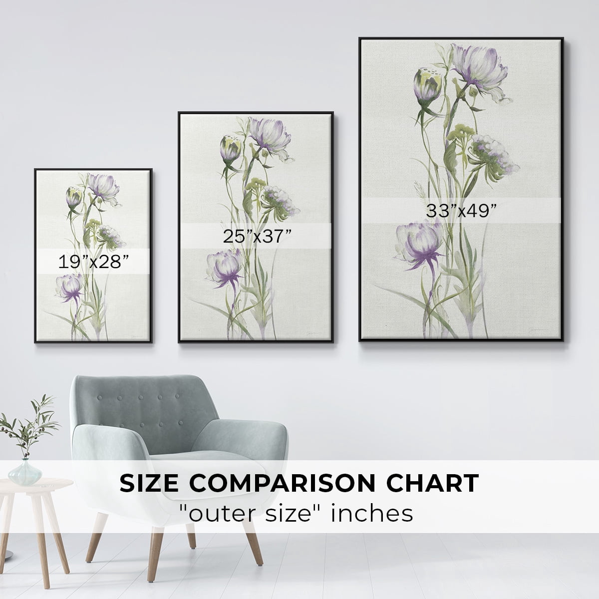 Late Summer Wildflowers I V30 Framed Premium Gallery Wrapped Canvas - Ready to Hang