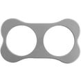 thumbnail image 3 of Gibson Home Bow Wow Meow 3 Piece Elevated Pet Bowl Dinner Set in Grey, 3 of 5
