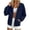 Navy, variant on Women's Zip Up Track Jacket Long Sleeve Stand Collar Loose Fit Athletic Sweatshirt With Pockets Casual Lightweight Sportswear Top