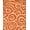 Orange, Pattern 2, variant on ODIKA 4' x 6' Machine Washable Non-Slip Area Rug, Contemporary Wave High Traffic Rug, Orange, 192313