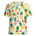 thumbnail image 5 of Lunarable Pineapple T Shirts Basic T-Shirt Short Sleeve Ladies Tee Shirt Summer Graphic Clothing, 5 of 6
