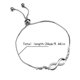 thumbnail image 3 of 8 Forma Rhinestone Pulsera Pulsera de cadena de fantasía para las niñas Cadena Ajustable Charm Pulsera Cumpleaños Sorpresa Regalo para Mujer Niñas, 3 of 6