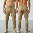 thumbnail image 2 of CUSTG Male Leisure Trousers Drawstring High Waist Jogger Pants Slim Athletic Workout Trousers with Zipper Side Pockets For Running Minimalist Style Trousers, 2 of 6