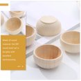 thumbnail image 5 of Pinch Unfinished Wood Bowl 4 Pcs Small Wooden Tableware Furniture Craft Material Child, 5 of 6