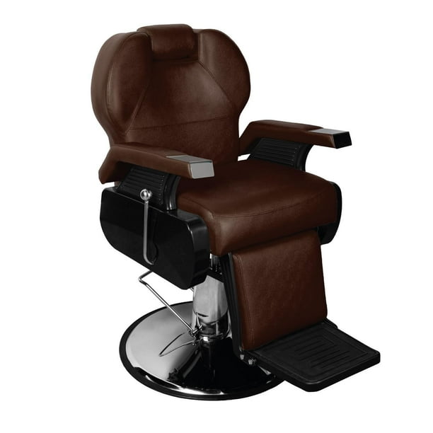 Sillon Barbero Big Room Silla Reclinable Estetica Uso Rudo 200 kilos cafe