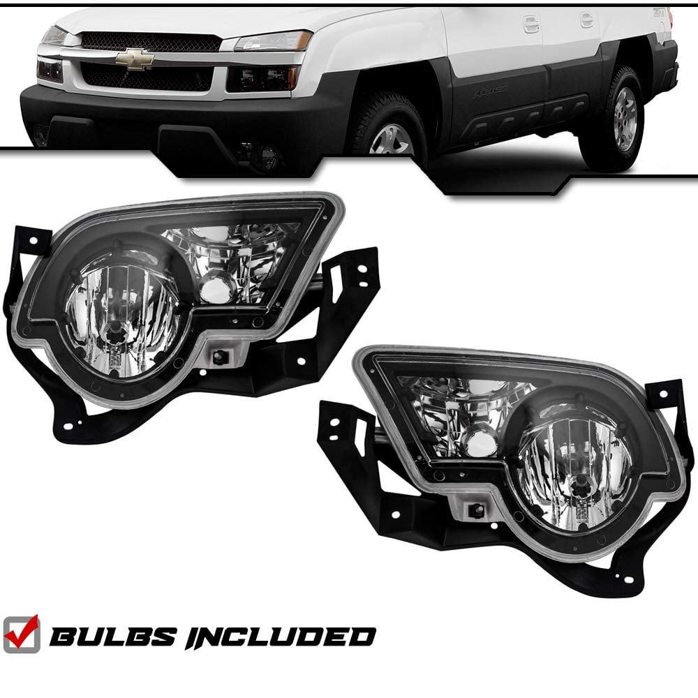 EPIC LIGHTING OE Style Halogen Fog Lights Assembly Replacement for CHEVROLET 02-06 AVALANCHE 1500 [ GM2592141 GM2593141 15040361 15040362 ] Pair