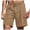 Coffee, variant on Bermuda Shorts for Men Summer Casual Elastic Waist Straight Leg Lightweight Beach Shorts with Pockets