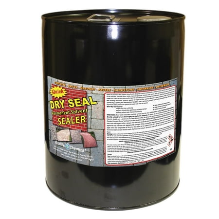 Silicone Acrylic Concrete Sealer - Quick Dry Seal - Acrylic Wet Look Concrete and Paver Sealer - 5 gallon pail