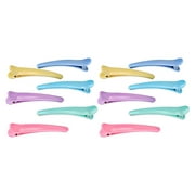 12 Pieces Hair Sectioning Clips,Casewin Hair Clips Hairdressing Sectioning for Women Girls, Plastic Sectioning hair clips for Home Hairdressing Styling Salon Supplies (Multicolor)