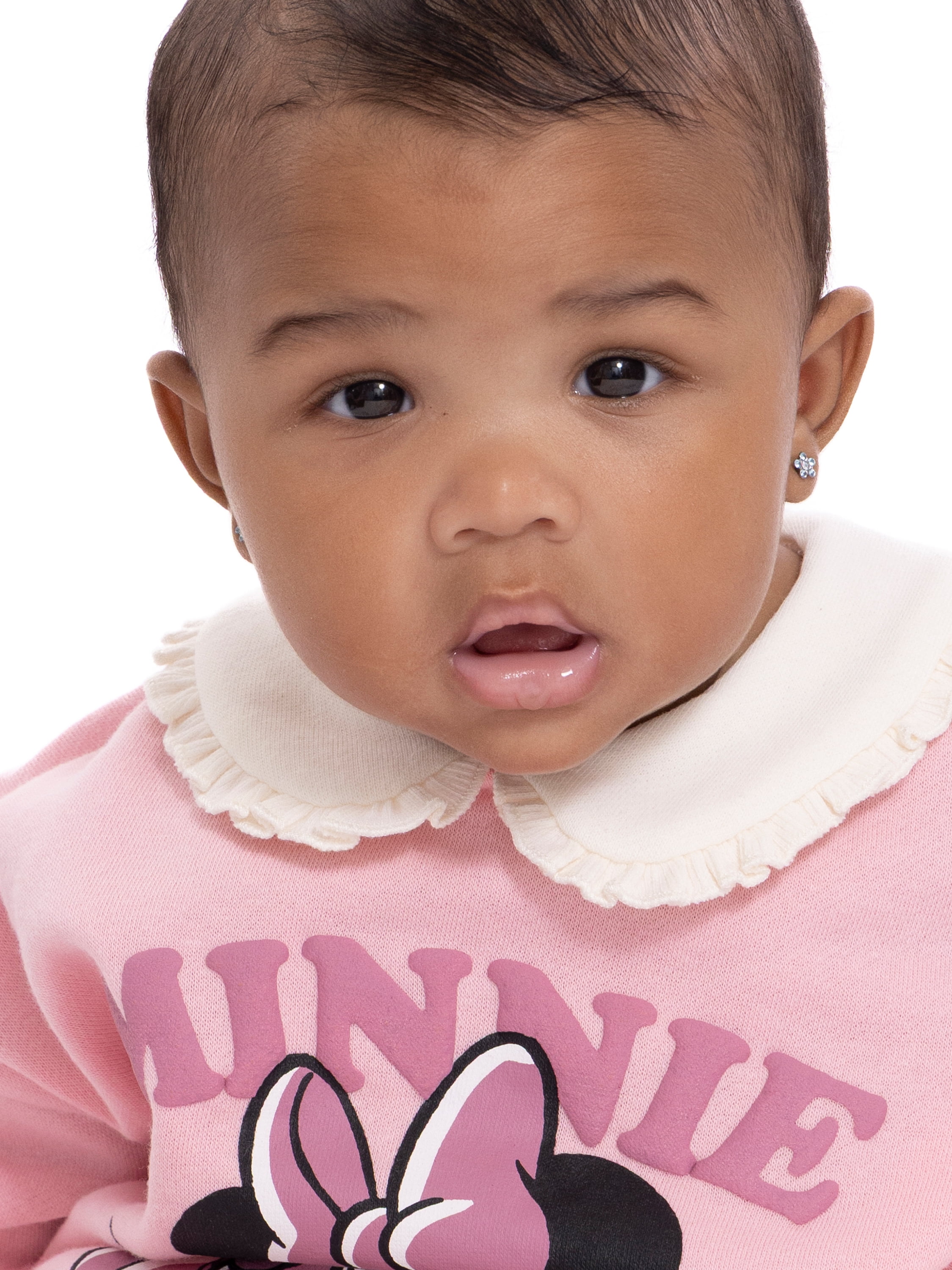Minnie Mouse Baby Girls Layered Sweatshirt and Leggings Outfit Set, 2-Piece, Sizes 0M-24M