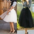thumbnail image 1 of Womens Multi-Layers Tulle Skirts Long Midi Dress Princess Ballet Tutu Dance Prom Black Size M, 1 of 6