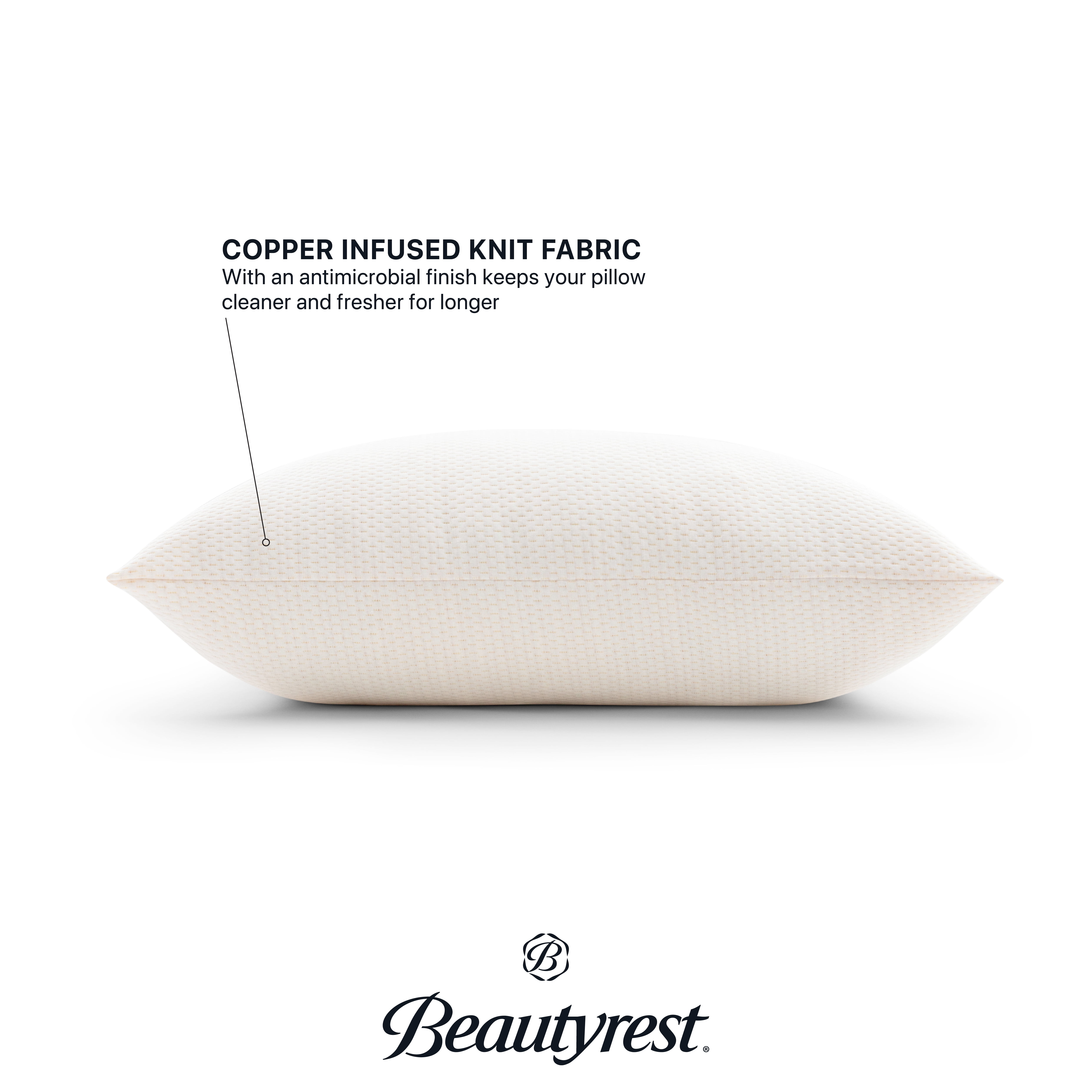 Beautyrest Copper Air King Bed Pillows, Polyester, Loft Fiberfill [-] Antimicrobial (2 Count)