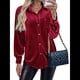 thumbnail image 3 of Cárdigan de Terciopelo de Larga de Invierno para Mujer, Blusa Informal con Botones, Blusas para Mujer Verde M, 3 of 9