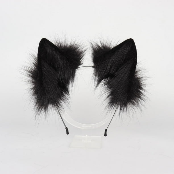 Simulación Gato Zorro Oreja Diadema Lindo Animal Lobo Pelo Bucle Lolita