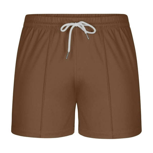 KIHOUT Men's Athletic Beach Shorts Mesh Solid Color Summer Beach Lightweight Drawstring Quick Dry Shorts