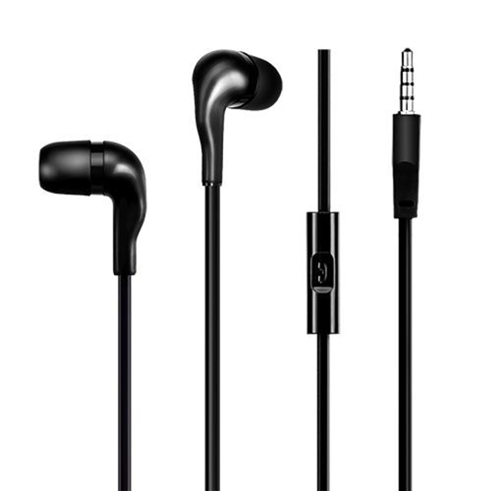 Earphones for iPhone Earbuds with Microphone by MyBat Black InEar