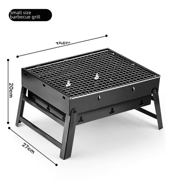 Parrilla de barbacoa plegable, parrilla de barbacoa engrosada, parrilla de barbacoa portátil para exteriores, parrilla de carbón para el hogar, horno de carbón para barbacoa