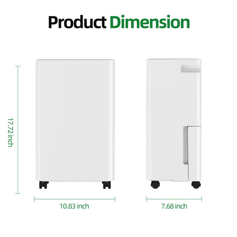 30 pt. 2,000 sq. ft. Dehumidifier in White with Drain Hose, 0.42 Gal. Bucket, 41dB for Bedroom, Cloth Drying, Child Lock