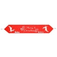 thumbnail image 2 of AuroraX Classic Red Christmas Table Runner 72 Inches Long Christmas Reindeer Table Runner with Tassel Pointed Ends Xmas Winter Dining Merry Bohemian Table Runner Decor for Home Party, 2 of 6