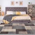 thumbnail image 6 of HomeRoots 486854 6 x 9 ft. Patchwork Power Loom Stain Resistant Rectangle Area Rug, Grey, 6 of 8
