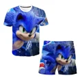 thumbnail image 3 of Camisetas nuevas para niños, camisetas de Sonic y pantalones cortos, conjuntos de 2 piezas, camisetas de anime para niños, conjuntos de ropa de verano para bebés, 3 of 5