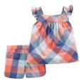 thumbnail image 1 of Set 2 Piezas C/Short Carter's Niñas 3T Estampado a cuadros Azul, 1 of 4