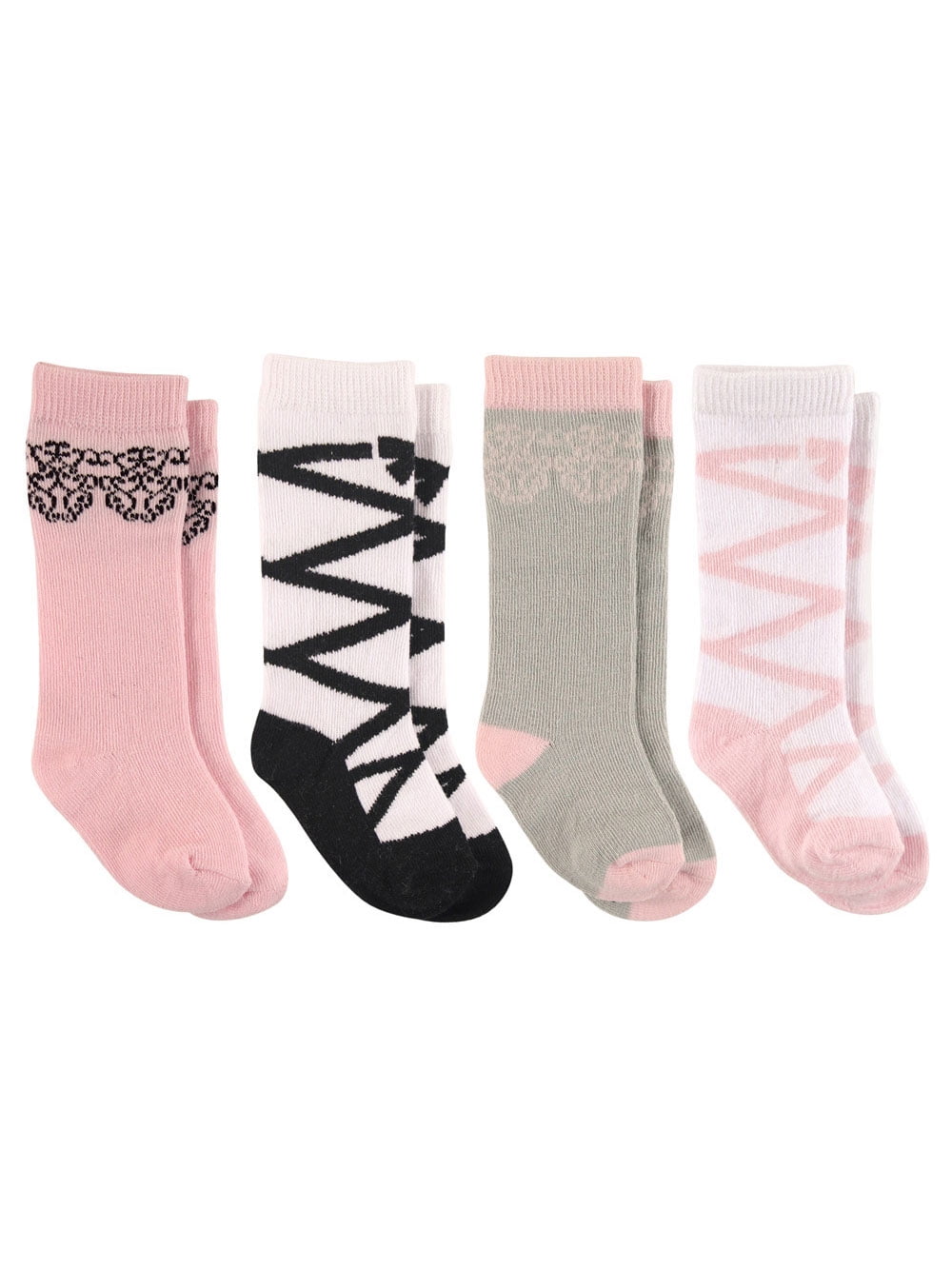 KNEE HIGH Baby Girls Pink White Bow Socks Special Occasion 3-6-12-18m