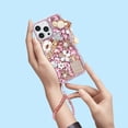 thumbnail image 2 of for iPhone 14 Bling Case,3D Cute Diamond Glitter Sparkle Crystal Rhinestone Women Girls Pumpkin Car Love Pendant Clear Bumper Protective Cover for iPhone 14 6.1 inch,Pink, 2 of 18