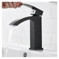 thumbnail image 4 of Matte Black Basin Faucet, Water Tap Bathroom Faucet, Solid White Brass Cold & Hot Water Single Handle Water Sink Tap Mixer, 4 of 6