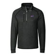 thumbnail image 2 of Men's Cutter & Buck Heather Charcoal Buffalo Bills Big & Tall Mainsail Sweater-Knit Half-Zip Jacket, 2 of 3