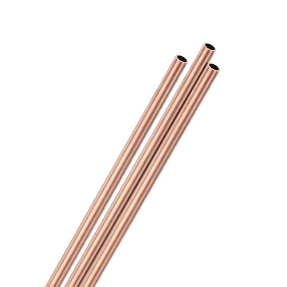 Uxcell 3-Pack Copper Round Tube, 6mm OD 0.5mm Thick 300mm Length Straight Pipe Tubing