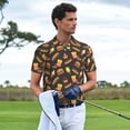 thumbnail image 3 of Balery Fast Food Camisa Polo de Hombre con Estampado, de Manga Corta y Tejido Medio, Camisa Tipo Golf Polo-Large, 3 of 6