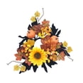 thumbnail image 2 of Artificial Flower Candle Ring Wreath for Wedding Centerpiece Table Decor Mini Floral Garland for Party Home Door Decoration Plastic Candle Holder Ring for Pillar Candles Lanterns Vases 1pcs, 2 of 6