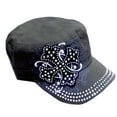 thumbnail image 3 of SILVERFEVER Women's Military Cadet Cap Hat - Patch Cotton - Studded & Embroidered, 3 of 7