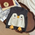 thumbnail image 3 of lnmuld Sweaters for Teens Winter Girls Knitted Vest Top Cute Penguin Print Round Neck Soft Warm Cardigan Sweater for and Kids Fashion Outerwear Size:6-7 Years, 3 of 7