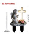 thumbnail image 2 of Angel Design 2D Acrylic Card Slot For Outdoor Garden And Yard Art Sign Holder Lighted Numbers Sign Address Signs for Reflective Outdoor Address without Numbers Solar Address Numbers for Metal Small, 2 of 3