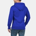 thumbnail image 4 of VNKIDY Men's Hoodies Fall Solid Color Hooded Henley Shirt Long Sleeve Slim Fit Hooded Pullover With Button Placket For Casual Daily Wear Durable Tops, 4 of 7