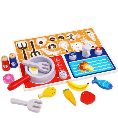 Children S Wooden Gas Stove Cooking Pretend Toy Kitchen Toy