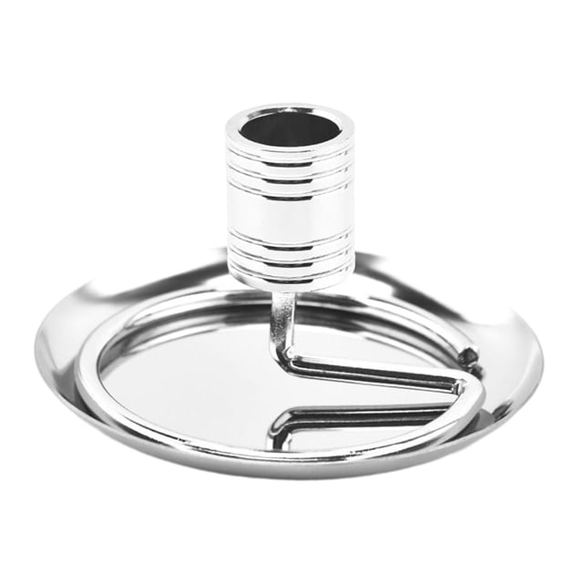 Soporte para rollos de ajenjo, palo para decoración del hogar, soporte para bobina de quemador de alta temperatura Plata