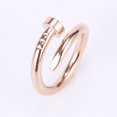 thumbnail image 1 of Anillo De Uñas De Oro Rosa De 18 Quilates De Acero De Titanio Sin Decoloración Diamante Que Combina Con Todo Dedo Índice Inoxidable, 1 of 4