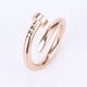 thumbnail image 1 of Anillo De Uñas De Oro Rosa De 18 Quilates De Acero De Titanio Sin Decoloración Diamante Que Combina Con Todo Dedo Índice Inoxidable, 1 of 4