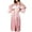 Pink, variant on SwiftWear Pink/Gray Ice Silk Pajamas for Women Set – Lace Sleeve Long Robe Mesh Detailing | Elegant Loungewear & Perfect Gift for Her