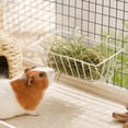 thumbnail image 4 of Guinea Pig Hay Feeder with Durable Iron Wire Rack, Rabbit Hay Feeder for Small Animal Cage Organization, Modern Pet Supply Gift White 1-Pack, 4 of 6