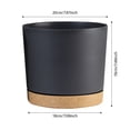thumbnail image 3 of Plant Pots Circular Large Flowerpot Plastic Indoor Plant Succulents Planter with Drainage Potted Home Decoration, 3 of 8