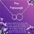 thumbnail image 2 of Anavia New Beginnings Gift Card for Her, New Job Gift, New Relationship Gift Card, Cheer up Gift Necklace, Encouragement Gift for Daughter-[Silver Infinity Double Ring, Royal Purple Gift Card], 2 of 3