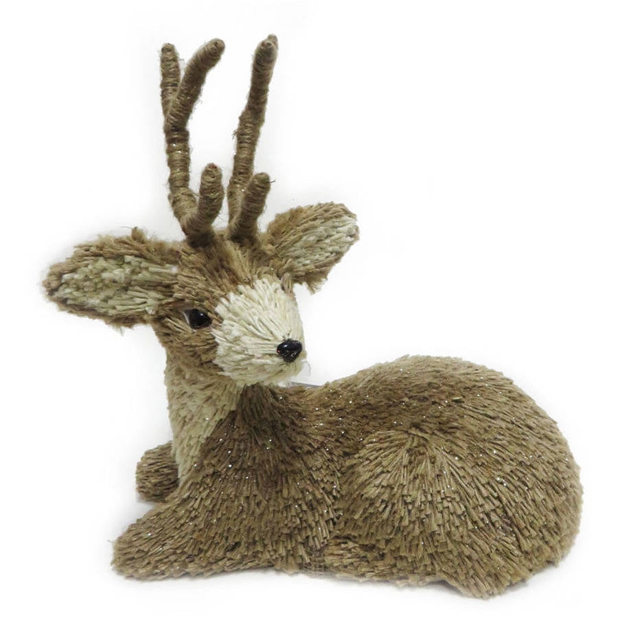 Holiday Time Christmas Decor 14" Natural Deer Decor  Walmart.com