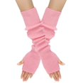 thumbnail image 2 of Resicozy Arm Warmers Women, Women's Long Stretchy Fingerless Gloves with Thumb Hole Knit Arm Sleeves for Women Y2k Pink, 2 of 3